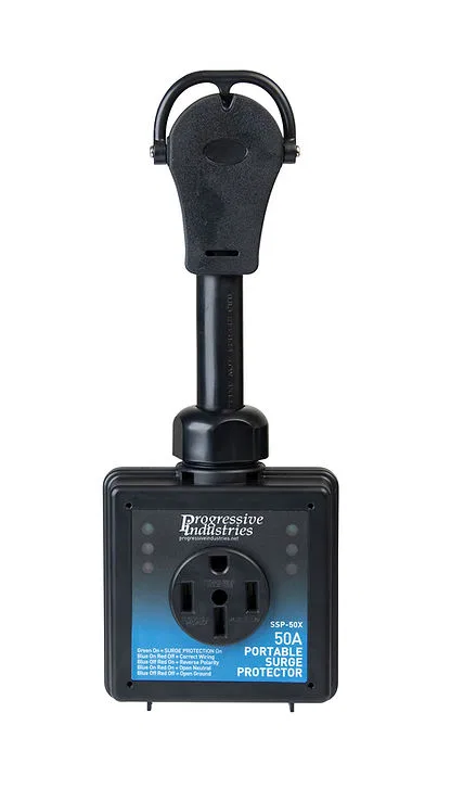 SSP-50X – PROGRESSIVE Surge Protector, Protect From Damaging Power Surges When Connected To Campground Power Supply P...